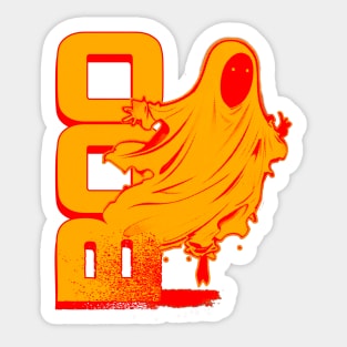 Ghost Of Disapproval - Orange Halftone V.1 Sticker